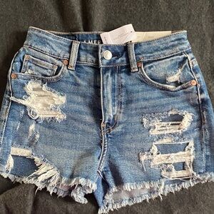 American Eagle Outfitters Ripped Blue Jean Shorts